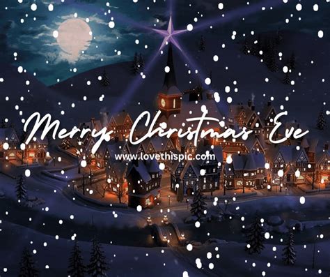 Christmas Town And Church Merry Christmas Eve Pictures Photos And