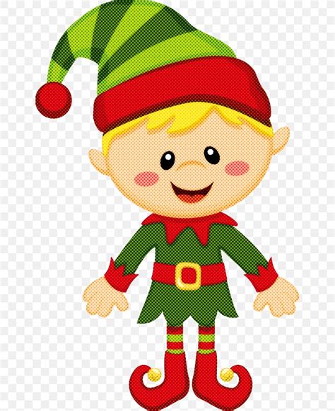 christmas elf cartoon  loves   santa making presents