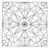 Coloring Geometric Pages Patterns Mandala Printable Pattern Kids Abstract Glass Stained Complex Fractal Print Cool Colouring Sheets Simple 3d Admin sketch template