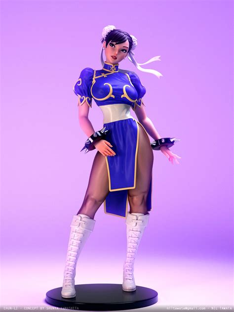 3d Model Character Chun Li By Nilberto Tawata 2 Full Image