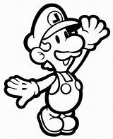 Mario Paper Coloring Pages Super Getdrawings sketch template