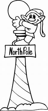 Coloring Pole Pages North Color Printable Christmas Getcolorings Elves sketch template