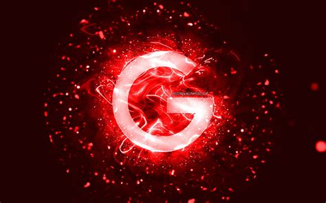 logotipo rojo de google luces de neon rojas creativo abstracto rojo