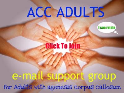 agenesis corpus callosum acc adults  mail support group