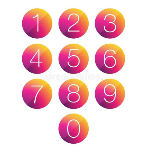 number set circle stock vector illustration  colorful