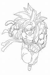 Gogeta Super Saiyan Coloring Pages Ss4 Template sketch template