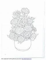 Coloring Flower Floral Choose Board Bouquets Book Pages sketch template