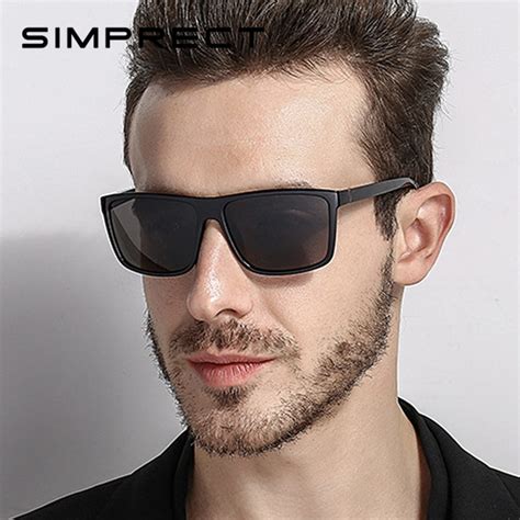 Simprect 2019 Square Polarized Sunglasses Men Uv400 High Quality