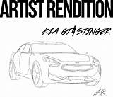 Kia Stinger sketch template