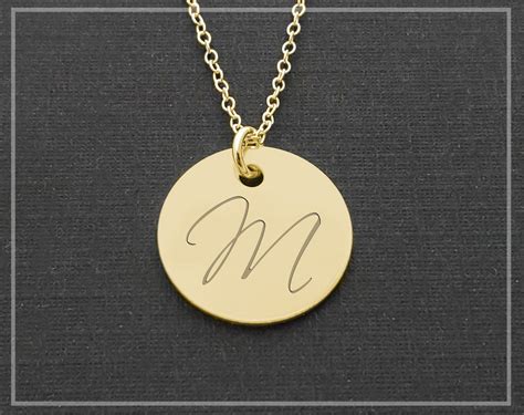 gold initial necklace sincerely silver