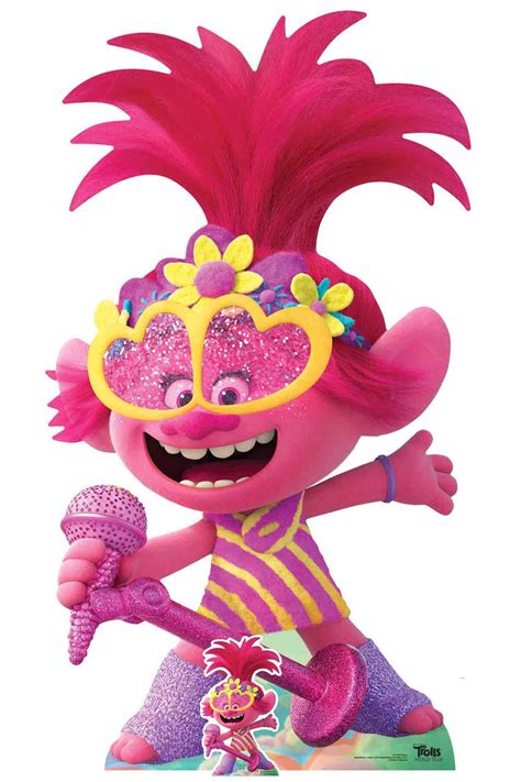 Princess Poppy Punk Troll Official Trolls World Tour Lifesize Cardboard