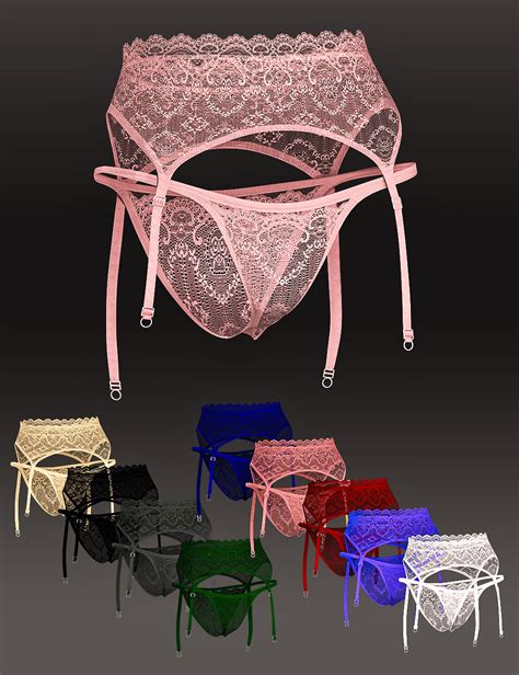 x fashion oh la la lingerie set bottoms for genesis 8 and 8 1 female
