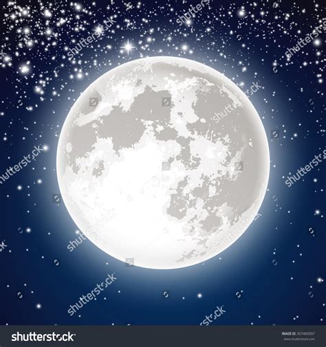 full moon stock vector illustration  shutterstock