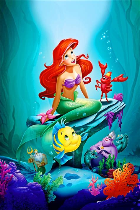 canvas art the little mermaid poster little mermaid princess wall stickers fairy tale wallpaper