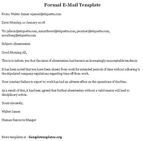 formal email format google search business documents pinterest sample resume