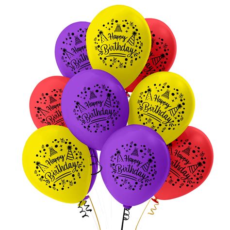 happy birthday balloons boygirl multicolored partydecoration