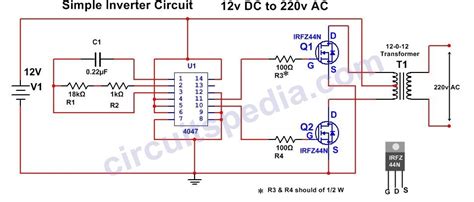 homemade simple inverter circuit  dc    ac inverter circuit