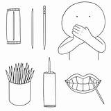 Toothpick Dents Vecteur Dent sketch template