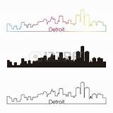 Detroit 123rf Sold Skyline sketch template
