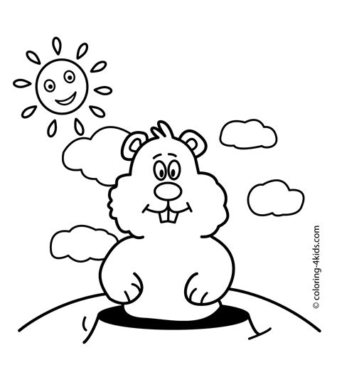 printable coloring pages  groundhogs coloring home