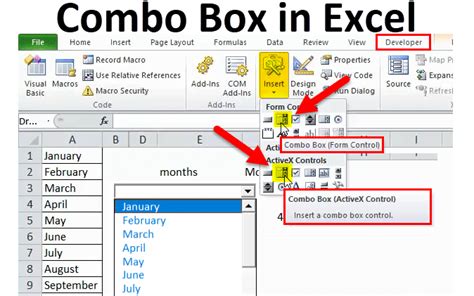 combo box  excel examples   create combo box  excel