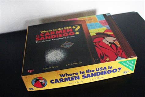 Where In The Usa Is Carmen Sandiego Board Game University Etsy
