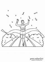 Runner Coloring Pages Getcolorings Crossing sketch template