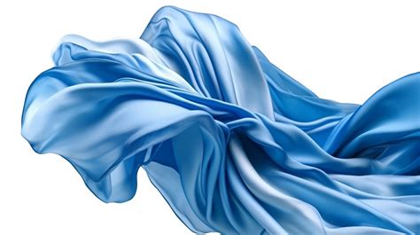 blue flying fabric  wave cloth ai generative  png
