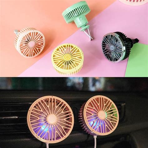 car outlet fan rotating car air vent fan cooling accessories swing interior accessories