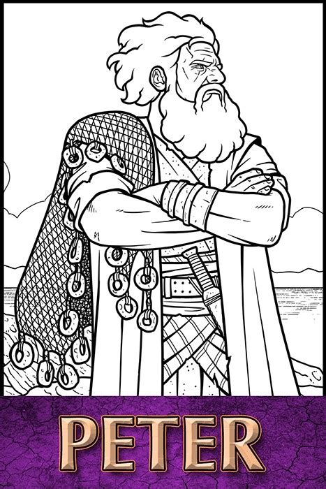 coloring   apostles  jesus christ peter coloring page