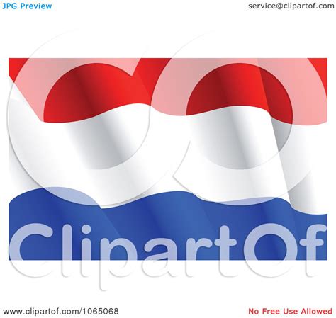 Clipart Waving Netherlands Flag Royalty Free Vector