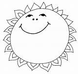 Sun Coloring Pages Summer Kids Printable Print Funny Scenery sketch template