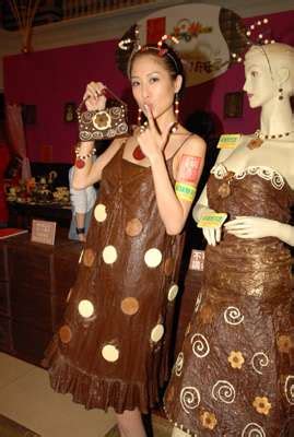 wearing  dress   chocolate  youll