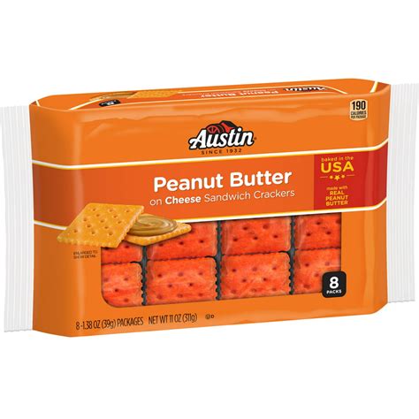 austin sandwich crackers single serve snack crackers office  kids snacks peanut butter