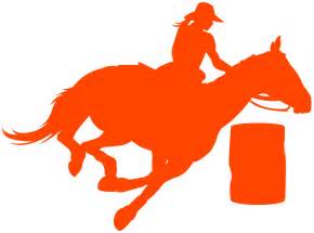 barrel racing silhouette  vector silhouettes