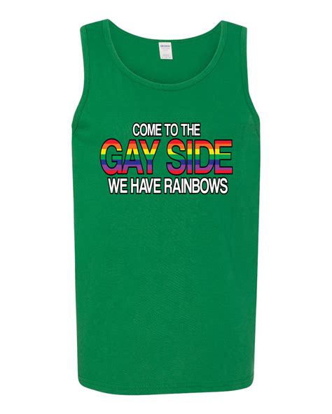 Come To The Gay Side We Have Rainbows Mens Lgbt Pride Tank Top Gay