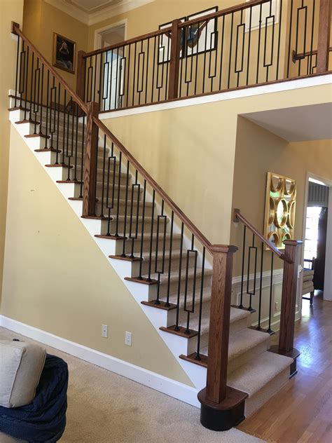 iron balusters stair solution residential  commercial designs