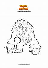 Supercoloring Vulpix Supercolored Rillaboom sketch template