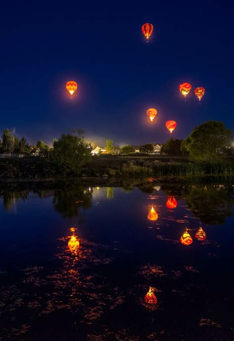 vallende lichtjes balloon race air balloon rides hot air balloon balloon glow beautiful