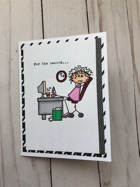bosss day card hand colored boss card humorous etsy