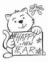 Coloring Year Happy Pages Years Drawing Printable Color Eve Cute Kids Cat Buddy Sheets Card Colouring Print Bears Bestcoloringpagesforkids Worksheets sketch template