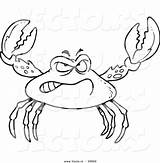 Crab Coloring Cartoon Outline Vector Pages Drawing Tough Printable Angry Exoskeleton Crabs Color Buddies Getdrawings Ron Leishman Print sketch template