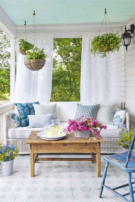 front porch decorating ideas  spring  summer shelly lighting
