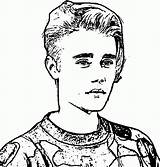 Justin Coloring Bieber Pages Getdrawings sketch template