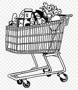 Shopping Cart Drawing Line Coloring Toddler Freeuse Getdrawings Vector Clipart Save Clipartkey Favpng sketch template