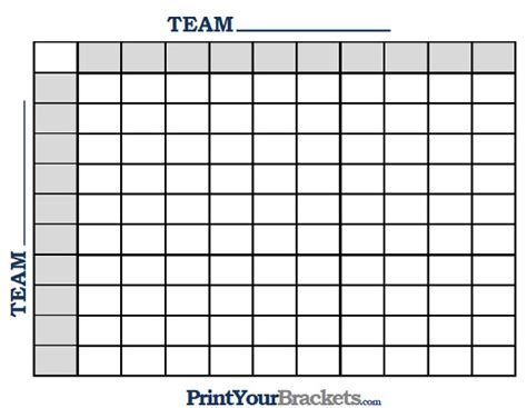 printable  square football pool template printable templates