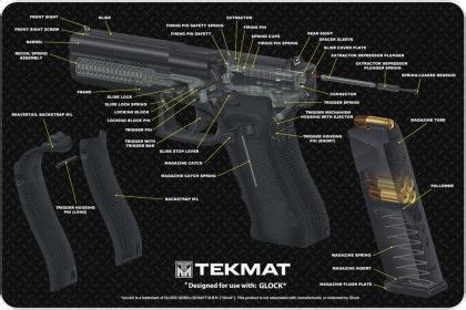 glock  mm pistol  cut  tekmat colour schematic diagram firing solutions