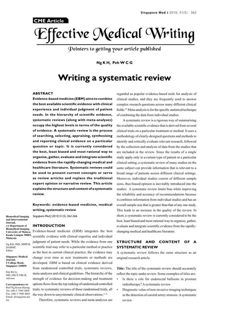 writing  systematic review