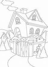 Coloring Cottage Pages Print Kids Color Houses Sheet Printable Dots Join Getcolorings sketch template
