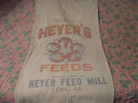 heres feeds meyer feed mill lena illinois feed sacks flour sack
